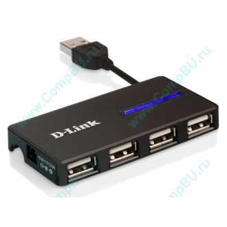 Карманный USB 2.0 концентратор D-Link DUB-104 в Туле, USB хаб DLink DUB104 (Тула)